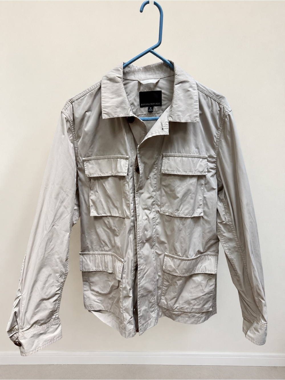 Banana Republic Men's Light Taupe Military Field Jacket